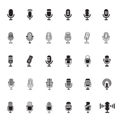 Audio Microphone Icon - Vector Design for Podcast and Sound Branding