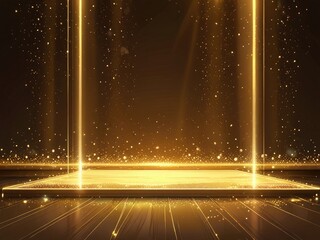 Mystical Golden Light Portal - Fantasy Glowing Divine Entrance