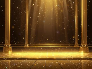 Mystical Golden Light Portal - Fantasy Glowing Divine Entrance