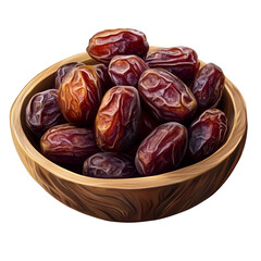Tasty sweet dried dates isolated on transparent background
