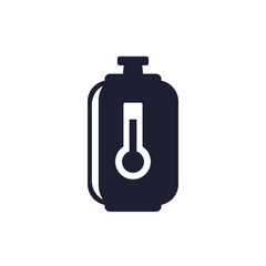 gas tank temperature icon, compressed gas cylinder