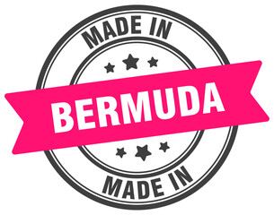 Fototapeta premium Made in Bermuda round sign. Made in Bermuda stamp.