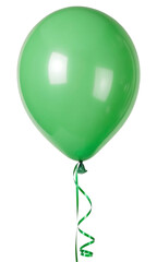 Green balloon with ribbon