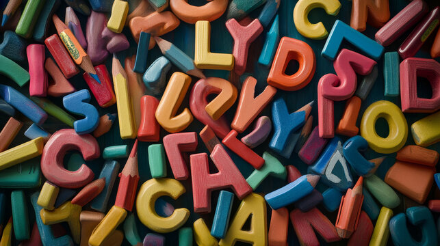 Alphabet stationery letters vector abc font alphabetic icons of office supply and school tools accessories for education pencil or pen alphabetically isolated on background illustration