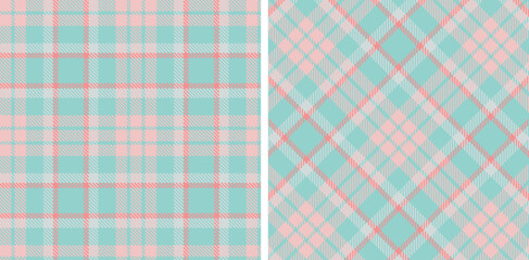 Pastel Iridescent Pale Teal Seamless Tartan Fabric Design
