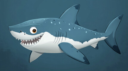 Fototapeta premium Vector shark character.