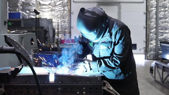 metal structures factory for the production processing and welding of parts