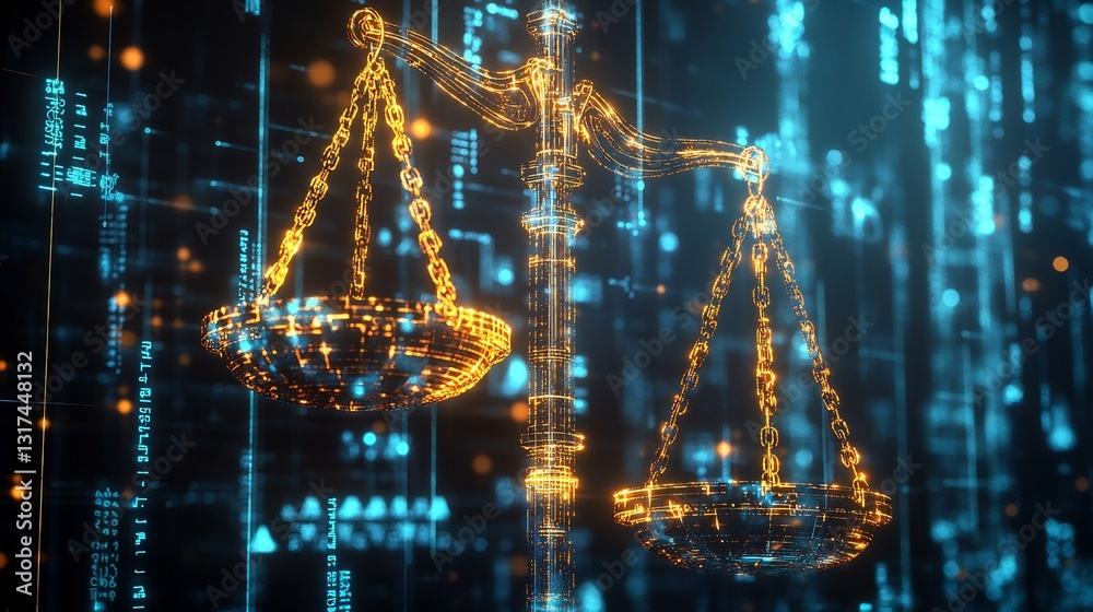 Poster Highdetail rendering of compensation frameworks abstract scales symbolic patterns representing fairness and equity