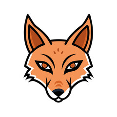 Fox head with sharp eyes and fur details