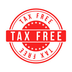tax free rubber stamp design vector