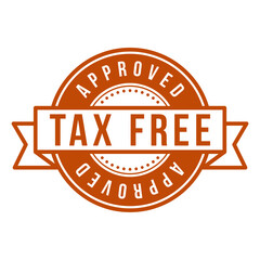 tax free rubber stamp design vector