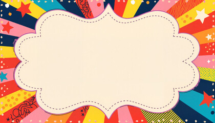 Bright and bold bridal shower invitation mockup, whimsical celebration