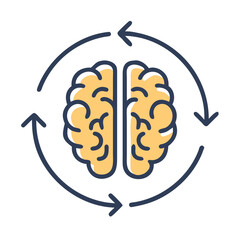Rotating brain symbolizing continuous learning