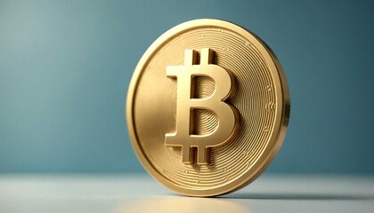 Golden Bitcoin Coin Symbolizing Digital Finance
