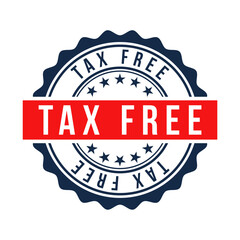 tax free rubber stamp design vector