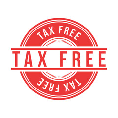tax free rubber stamp design vector