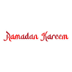 ramadan kareem writing concept isolated on white background