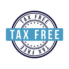 tax free rubber stamp design vector