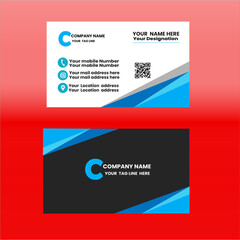 Modern sleek  creative simple clean rectangle best quality size double sided business Card
