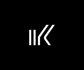 K letter financial simple clean logo design
