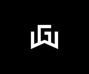 WG letter simple clean logo design