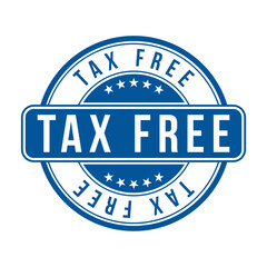 tax free rubber stamp design vector