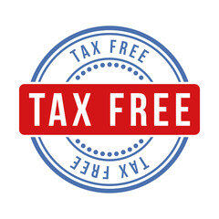 tax free rubber stamp design vector