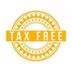 tax free rubber stamp design vector
