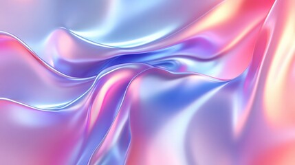 Fototapeta premium Vibrant Abstract Background with Iridescent Fluid Waves, symbolizing fluidity, energy, and modern design. Perfect for website banners, digital art, and tech presentations.