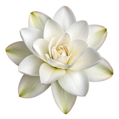 Fototapeta premium Top view of Tuberose, isolated on a transparent background