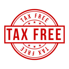 tax free rubber stamp design vector