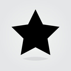 Star icon isolated black flat style design. Abstract  shape Illustration