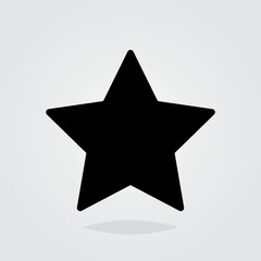 Fototapeta premium Star icon isolated black flat style design. Abstract shape Illustration