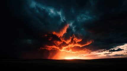 Dramatic Sunset Storm Cloudscape (1)
