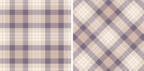 Pale Very Light Pink and Iridescent Pinkish Grey Seamless Tartan Fabric Design