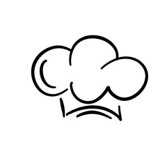 Chef Hat Line Art Drawing
