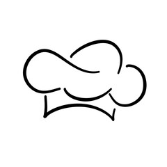 Chef Hat Line Art Drawing
