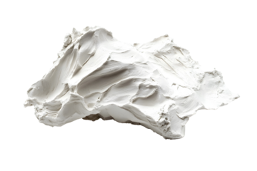 Plaster cast isolated on white or transparent background, gypsum.