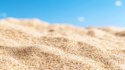 Golden Sand Dunes Under Blue Sky