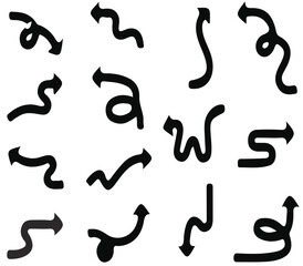 Naklejka premium Various kind of arrow symbols for indication