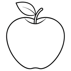 Minimalist Apple Line Art Illustration