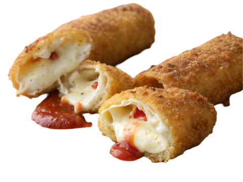 Fried rolls with melted cheese