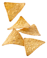 tortilla chips falling isolated
