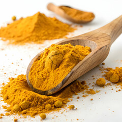 fresh orange cake against white background