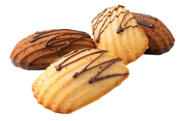 Chocolate-Drizzled Madeleine Cookies