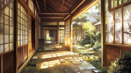 Fototapeta premium 朽ちゆく和の記憶