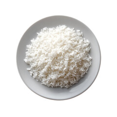rice on plate isolated