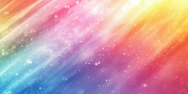 Colorful abstract background showcasing vibrant hues of pink, blue, and yellow with soft light effects and sparkling accents