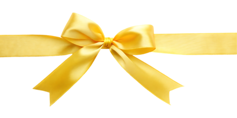 Bright Yellow Ribbon Bow