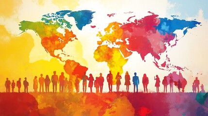 Vibrant rendering of crosscultural management practice emphasizing effective communication cultural intelligence